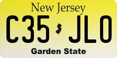 NJ license plate C35JLO