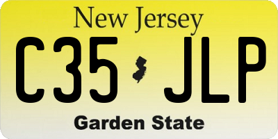 NJ license plate C35JLP