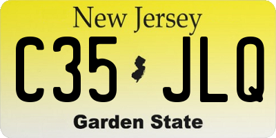 NJ license plate C35JLQ
