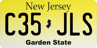 NJ license plate C35JLS