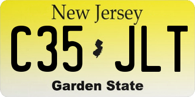 NJ license plate C35JLT