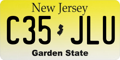 NJ license plate C35JLU
