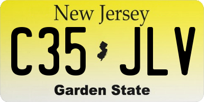 NJ license plate C35JLV