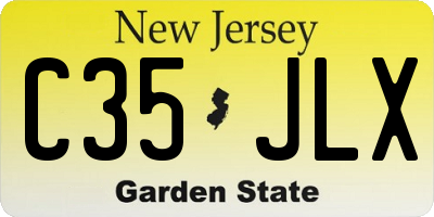 NJ license plate C35JLX