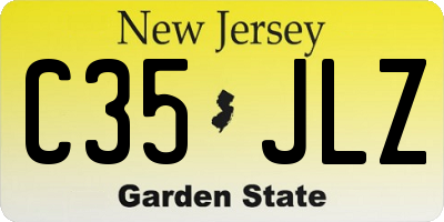 NJ license plate C35JLZ