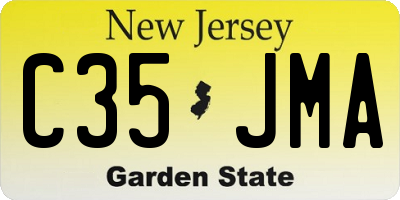 NJ license plate C35JMA
