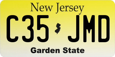 NJ license plate C35JMD