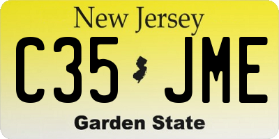NJ license plate C35JME