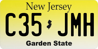 NJ license plate C35JMH