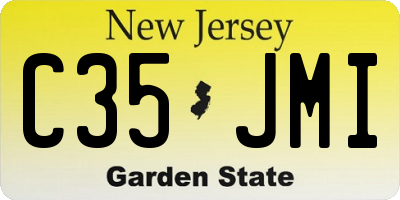 NJ license plate C35JMI