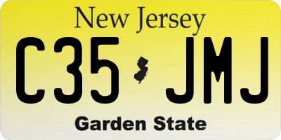 NJ license plate C35JMJ