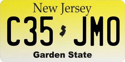 NJ license plate C35JMO