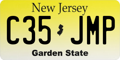 NJ license plate C35JMP