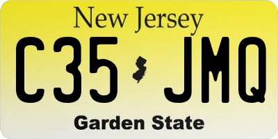 NJ license plate C35JMQ