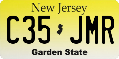 NJ license plate C35JMR