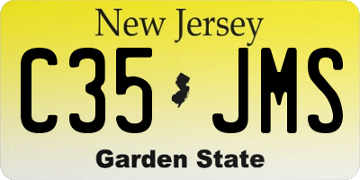 NJ license plate C35JMS