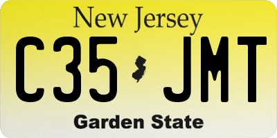 NJ license plate C35JMT