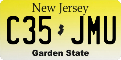 NJ license plate C35JMU