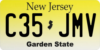 NJ license plate C35JMV
