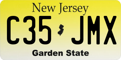 NJ license plate C35JMX