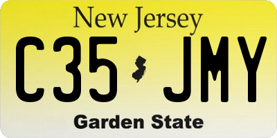 NJ license plate C35JMY