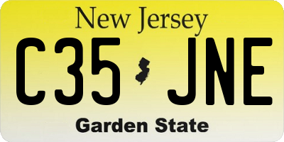 NJ license plate C35JNE