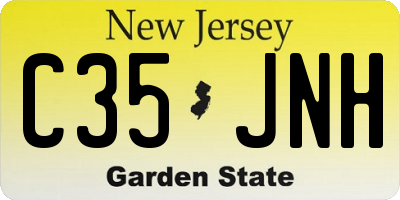 NJ license plate C35JNH