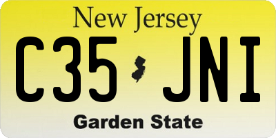 NJ license plate C35JNI