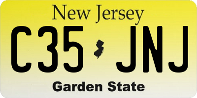 NJ license plate C35JNJ