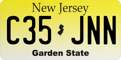 NJ license plate C35JNN