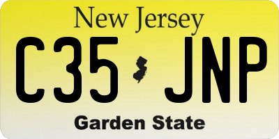 NJ license plate C35JNP