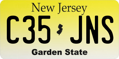 NJ license plate C35JNS