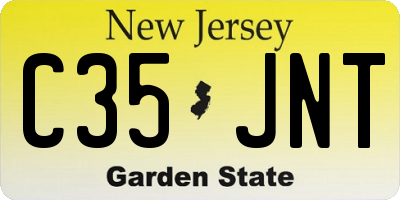 NJ license plate C35JNT