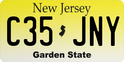 NJ license plate C35JNY