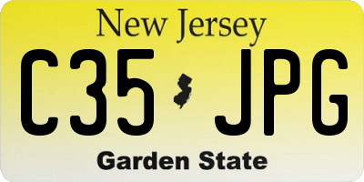 NJ license plate C35JPG