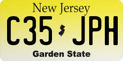 NJ license plate C35JPH