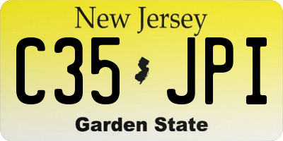 NJ license plate C35JPI