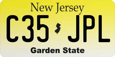NJ license plate C35JPL