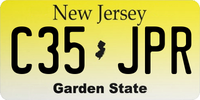 NJ license plate C35JPR