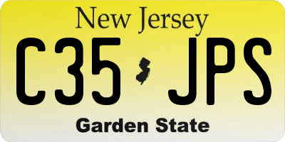 NJ license plate C35JPS
