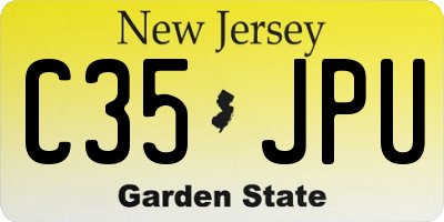 NJ license plate C35JPU