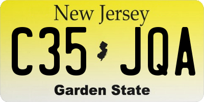 NJ license plate C35JQA