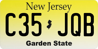 NJ license plate C35JQB