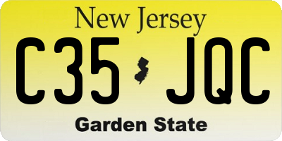 NJ license plate C35JQC
