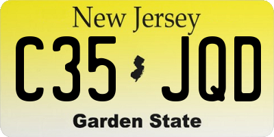 NJ license plate C35JQD