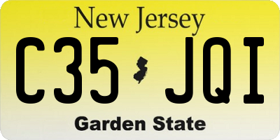 NJ license plate C35JQI