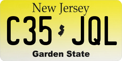 NJ license plate C35JQL