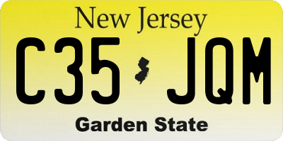 NJ license plate C35JQM
