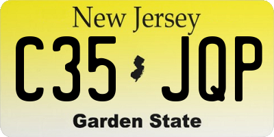 NJ license plate C35JQP
