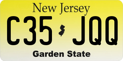 NJ license plate C35JQQ
